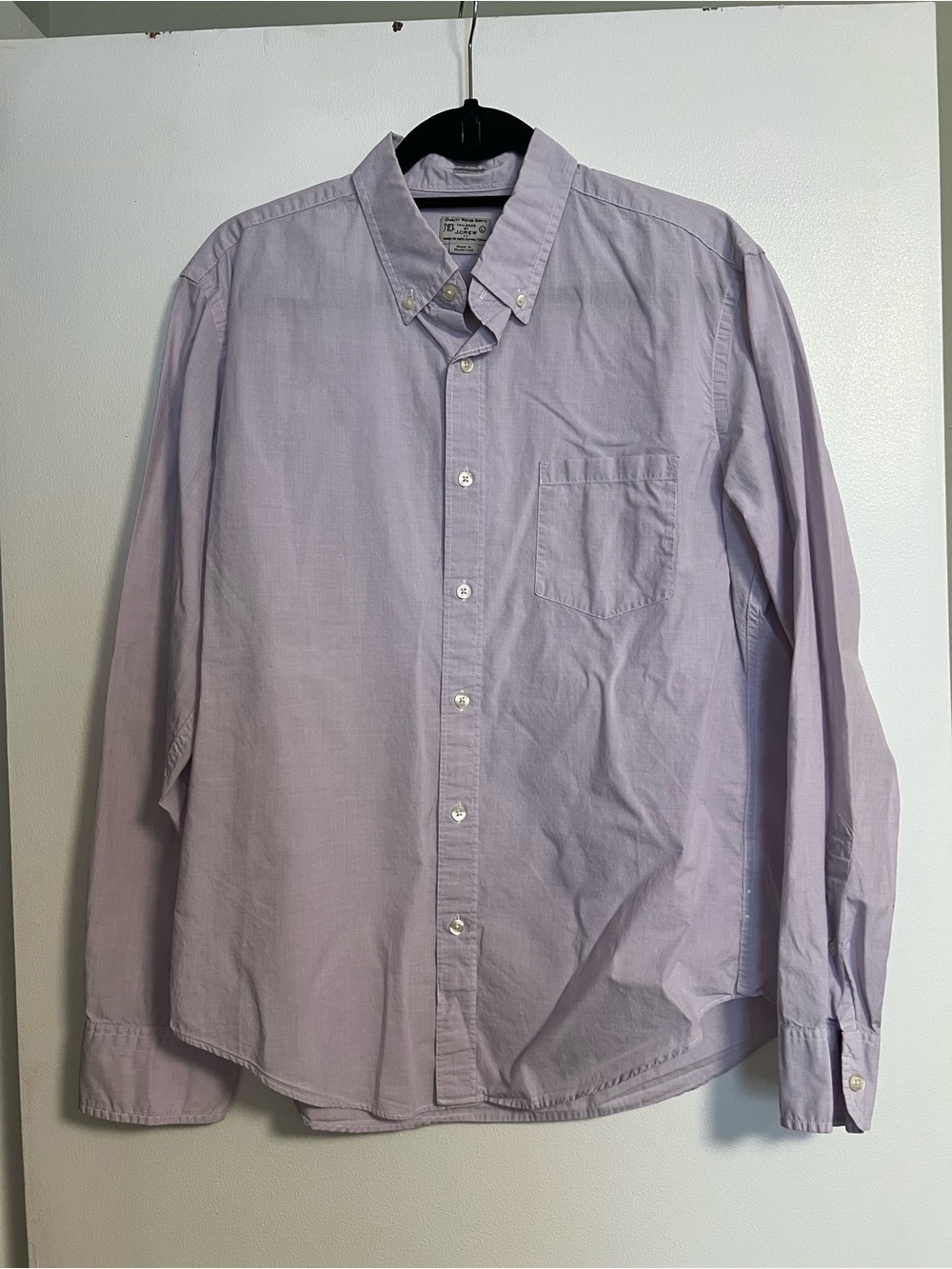 J. Crew Men's Button-Down Shirt in Light Lavender